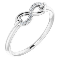 1 Karaat Infinity Echt Diamond Promise Ring Wit Goud 14K