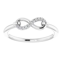 Afbeelding in Gallery-weergave laden, 1 Karaat Infinity Echt Diamond Promise Ring Wit Goud 14K
