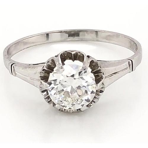 1 Karaat Solitaire Echt Diamanten Ring Vrouwen Witgouden Sieraden 14K Nieuw