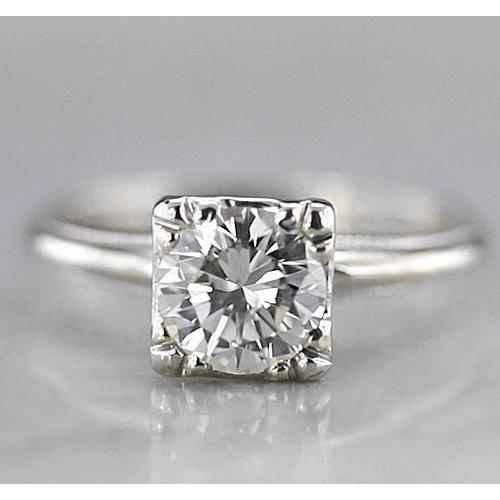 1 Karaat Solitaire Ronde Echt Diamanten Verlovingsring