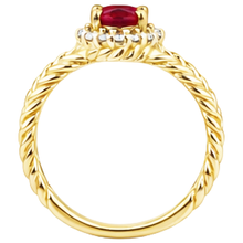 Afbeelding in Gallery-weergave laden, 1,16 karaat Natuurlijke echte diamanten ( niet in een laboratorium gekweekt ) robijn edelsteen ring ovaal wit goud 14K
