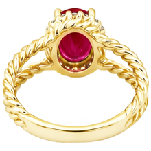 Afbeelding in Gallery-weergave laden, 1,16 karaat Natuurlijke echte diamanten ( niet in een laboratorium gekweekt ) robijn edelsteen ring ovaal wit goud 14K
