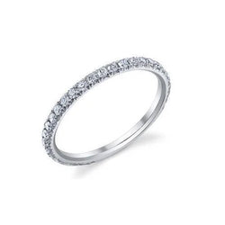 1,20 Ct Briljant Geslepen Sprankelende Echt Diamanten Trouwring Wit Goud 14K