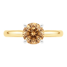 Afbeelding in Gallery-weergave laden, 1,25 karaat champagne Natuurlijke echte diamanten ( niet in een laboratorium gekweekt ) bruiloft edelsteen ring goud geel

