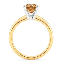 Afbeelding in Gallery-weergave laden, 1,25 karaat champagne Natuurlijke echte diamanten ( niet in een laboratorium gekweekt ) bruiloft edelsteen ring goud geel
