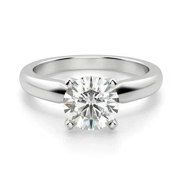 1,25 Ct Solitaire Ronde Geslepen Echt Diamanten Trouwring Witgouden Sieraden