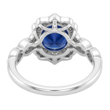 Afbeelding in Gallery-weergave laden, 1,4 ct ronde geslepen Sri Lanka saffier edelsteen ring
