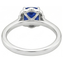 Afbeelding in Gallery-weergave laden, echte round saffier 1.5karaat ring op wit
