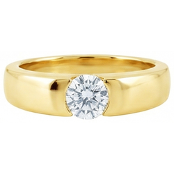 1,50 Ct. Ronde Echt Diamant Solitaire Verlovingsring Geel Goud Nieuw