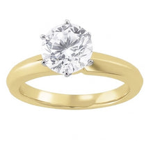 Afbeelding in Gallery-weergave laden, 1,50 Karaat Natuurlijke uit de aarde gewonnen Diamanten Solitaire Verlovingsring Tweekleurig 14K
