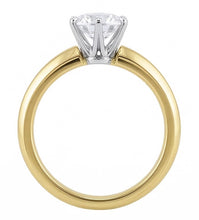 Afbeelding in Gallery-weergave laden, 1,50 Karaat Natuurlijke uit de aarde gewonnen Diamanten Solitaire Verlovingsring Tweekleurig 14K
