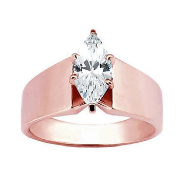 1,50 Ct. Echt Diamanten Solitaire Verlovingsring Rose Goud