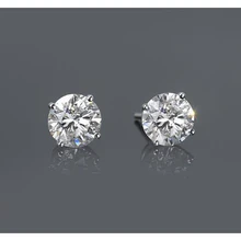 Afbeelding in Gallery-weergave laden, 1,50 Karaat Echt Diamant Vier Rieken Vrouw Stud Earring Wit Goud 14K F VS1
