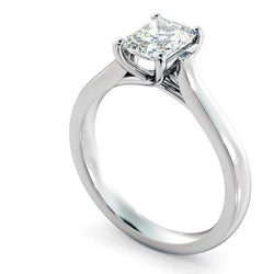 1,50 Karaat Prinses Geslepen Echt Diamanten Solitaire Ring Wit Goud