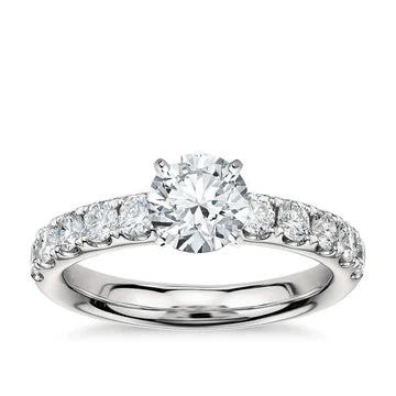 1,50 Karaat Ronde Geslepen Echt Diamanten Verlovingsring Gouden Sieraden Nieuw