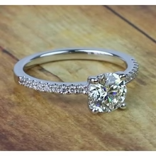 Afbeelding in Gallery-weergave laden, 1,50 Karaat Ronde Natuurlijk Diamanten Verlovingsring Sieraden
