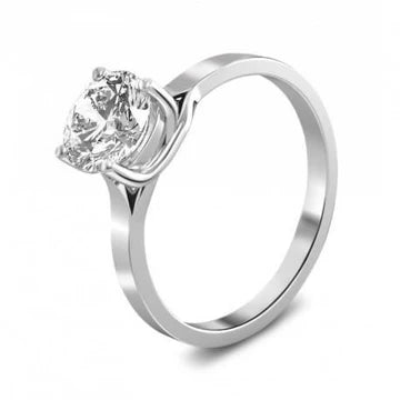 1,50 Karaat Solitaire Echt Diamanten Jubileumring Wit Goud 14K