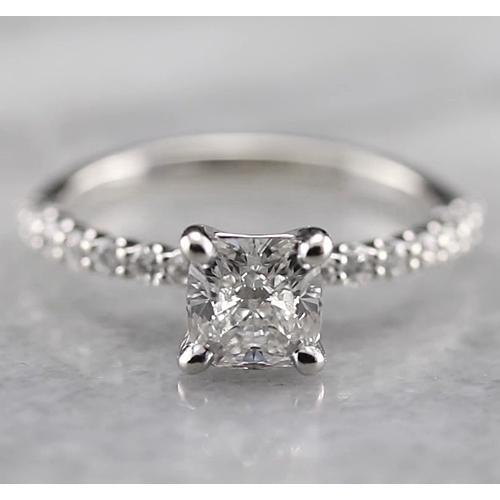 1,50 Karaat Stralende Echt Diamanten Verlovingsring Wit Goud 14K