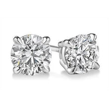 Afbeelding in Gallery-weergave laden, 1,5 Ct Prong Set Ronde Natuurlijk Diamond Stud Earring Massief Wit Goud 14K
