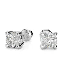 Afbeelding in Gallery-weergave laden, GIA-gecertificeerd Echte 1,60 Karaat Ronde Geslepen Echt Diamanten Oorknopjes Wit Goud 14K
