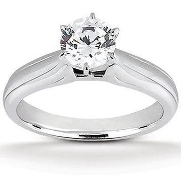 1,60 Karaats Solitaire Ronde Geslepen Echt Diamanten Trouwring Wit Goud 14K