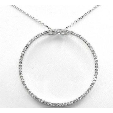 1,70 Ct Ronde Briljant Geslepen Echt Diamanten Ketting Hanger Goud Wit 14K