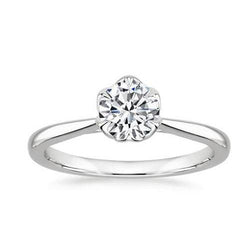 1,70 Ct Solitaire Sprankelende Ronde Geslepen Echt Diamanten Trouwring Witgoud