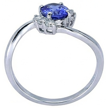 Afbeelding in Gallery-weergave laden, 1,75 karaat ovale tanzaniet &amp; ronde Natuurlijke echte diamanten ( niet in een laboratorium gekweekt ) ring edelsteen sieraden
