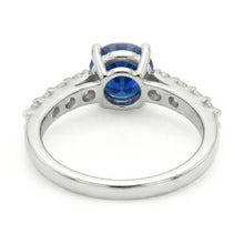 Afbeelding in Gallery-weergave laden, echte round saffier 1.75karaat ring profielweergave
