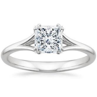 1,75 Ct Solitaire Prinses Geslepen Echt Diamanten Jubileumring Wit Goud 14K