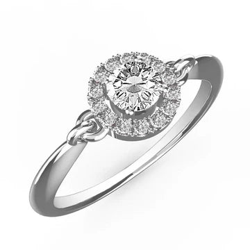 1,75 Karaat Ronde Halo Echt Diamanten Ring Wit Goud 14K