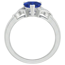 Afbeelding in Gallery-weergave laden, echte round saffier 1.80karaat ring profielweergave
