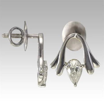 1,80 Ct. Prong Set Peer Geslepen Echt Diamanten Dames Oorbel Wit Goud
