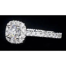 Afbeelding in Gallery-weergave laden, 1,84 Karaat Echt Diamond Halo Setting Verlovingsring Wit Goud 14K
