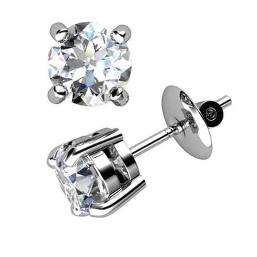 1,90 Karaats Stud Echt Diamond Fine Earring Goud 14K