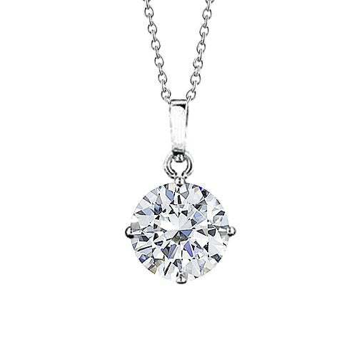 1 Karaat G Vs1 Solitaire Echt Diamanten Halsketting Hanger Wit Goud 14K Nieuw