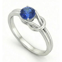 Afbeelding in Gallery-weergave laden, 1 karaat solitaire blauwe saffier wit goud 14K fancy ring sieraden nieuw
