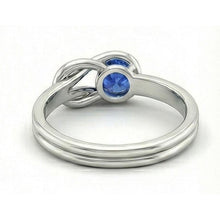 Afbeelding in Gallery-weergave laden, 1 karaat solitaire blauwe saffier wit goud 14K fancy ring sieraden nieuw
