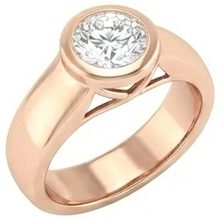 Afbeelding in Gallery-weergave laden, 2 Karaat Natuurlijke uit de aarde gewonnen Diamanten Solitaire Roségouden Ring Sieraden Nieuw
