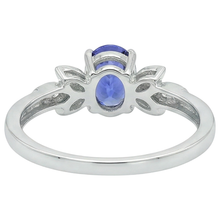 Afbeelding in Gallery-weergave laden, echte round tanzaniet 2.05karaat ring met diamantaccenten
