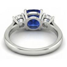 Afbeelding in Gallery-weergave laden, 2.25 Ct Ceylon Sapphire Diamonds Ring 14K Wit Goud Nieuw

