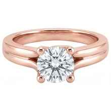 Afbeelding in Gallery-weergave laden, 2.50 Karaat Ronde Natuurlijke uit de aarde gewonnen Diamanten Solitaire Roségouden Ring Nieuw
