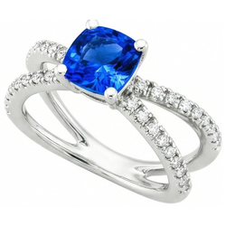 Echte Saffier Ring 2.50 Karaat