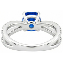 Afbeelding in Gallery-weergave laden, echte round saffier 2.50karaat ring op wit
