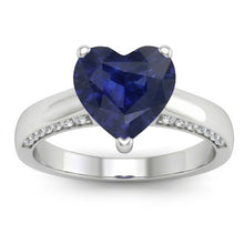 Afbeelding in Gallery-weergave laden, 2.50 Karaat Solitaire Ceylon Sapphire Ring Prong Set Witgoud
