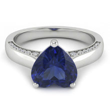 Afbeelding in Gallery-weergave laden, 2.50 Karaat Solitaire Ceylon Sapphire Ring Prong Set Witgoud
