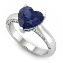 Afbeelding in Gallery-weergave laden, 2.50 Karaat Solitaire Ceylon Sapphire Ring Prong Set Witgoud
