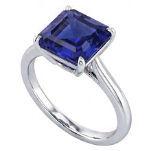 Afbeelding in Gallery-weergave laden, echte asscher diamant 2.50karaat ring zijaanzicht
