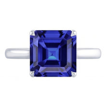 Afbeelding in Gallery-weergave laden, echte asscher diamant 2.50karaat ring close-up detail
