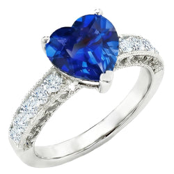 Echte Saffier Ring 2.50 Karaat